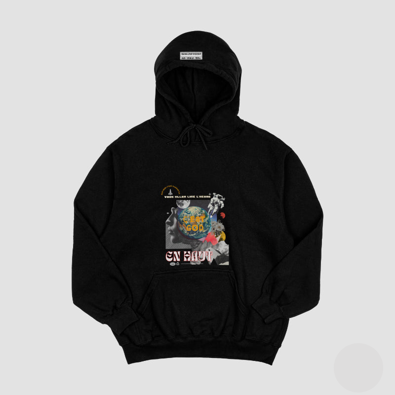 C'EST GOD BLACK HOODIE